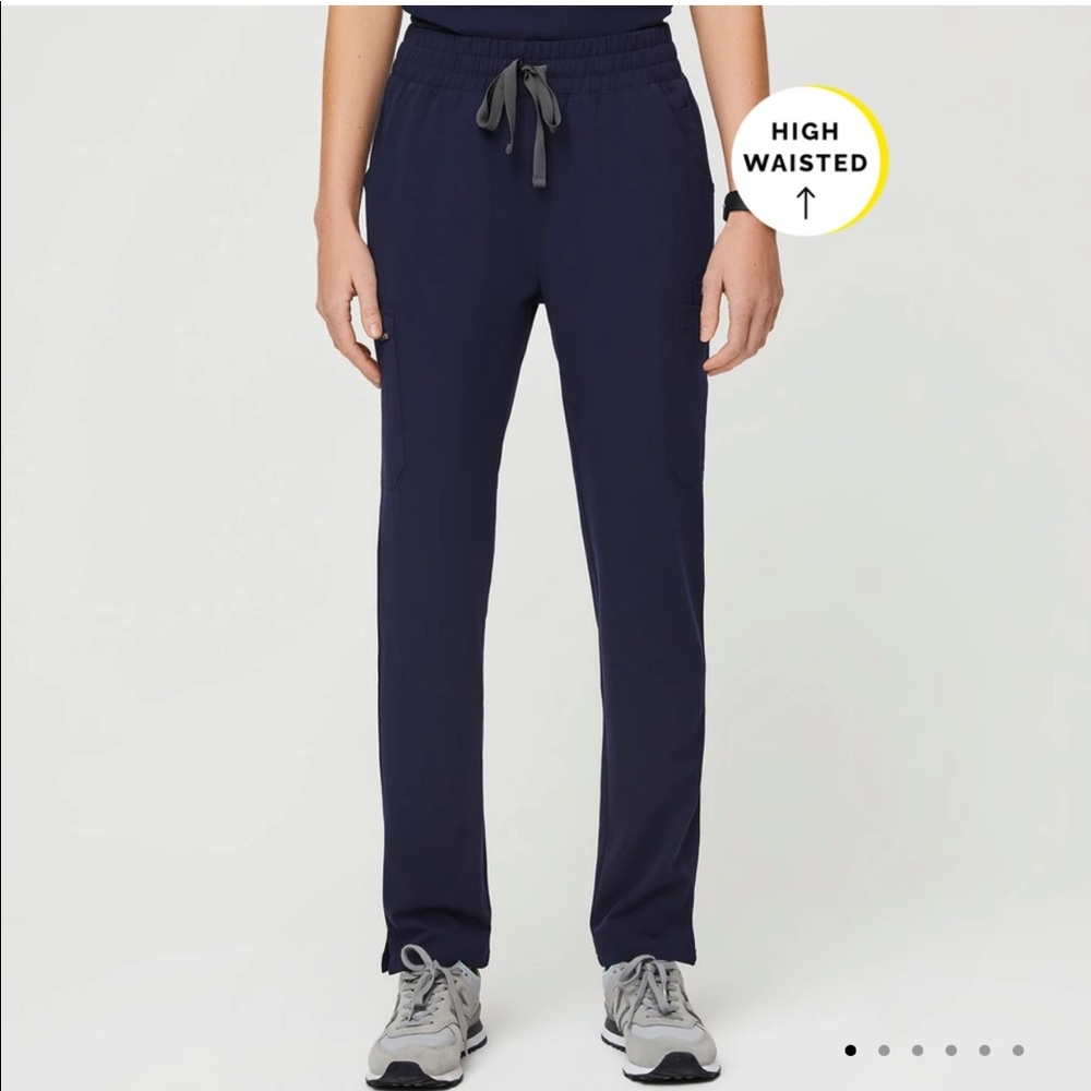 Navy blue High Waisted Yola scrub pants